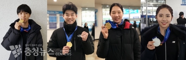 왼쪽부터 이병건, 양승용, 김민조, 최다빈 선수