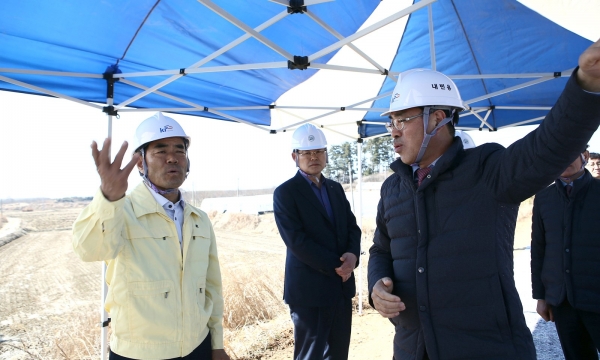 김인식 신임사장 전북 고창 농촌용수개발사업 현장 점검