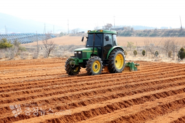태안군이 농번기를 맞아 ‘농작업 지원 사업’을 실시해 고령영세농민들의 일손부족 해소에 나섰다. 사진은 태안읍 삭선리 ‘농작업 지원’ 모습