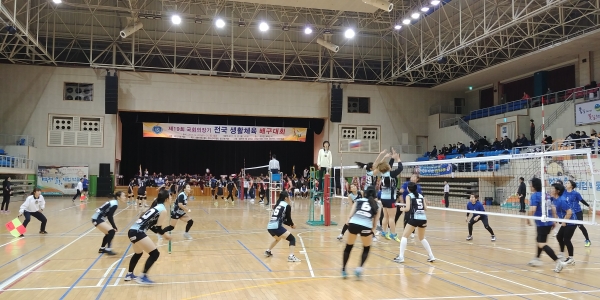 지난 2017년 청양에서 열린 제19회 국회의장기 배구대회 모습