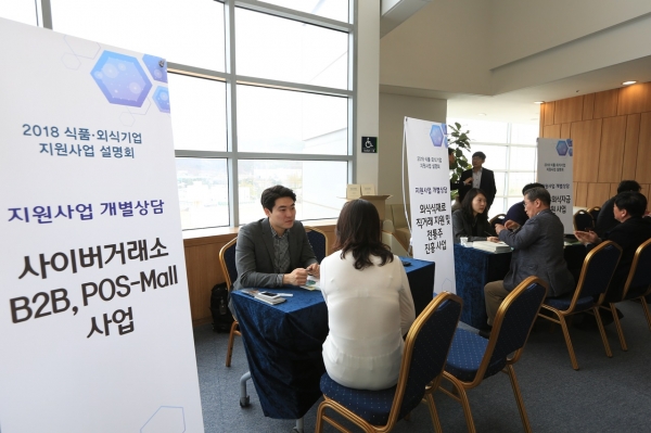 지난 '중소식품기업 발전을 위한 지원사업 설명회’개최