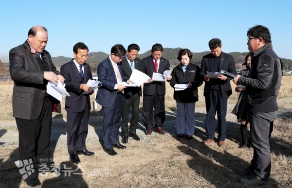 김기두 의장을 비롯한 군의원 7명 전원 현장점검