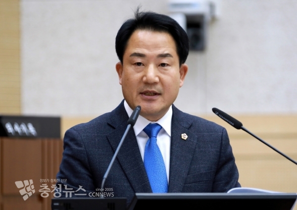 시정질문하는 상병헌 세종시의회 의원 / 충청뉴스 최형순 기자