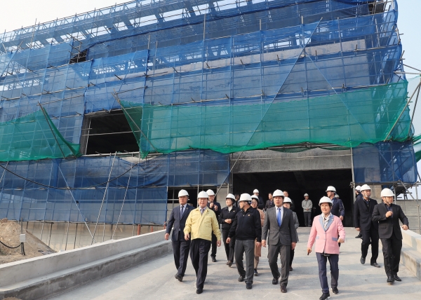 관저다목적체육관 복구현장 방문