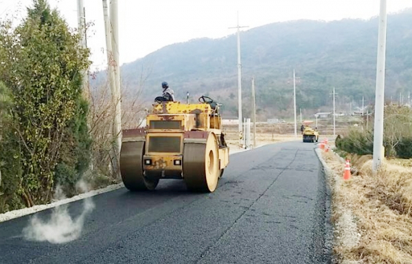 지난 2018년 차성선 도로공사 모습