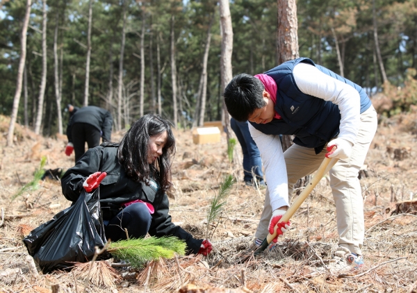 ‘제74회 식목일 행사’ 에 참가한 시민들 모습.