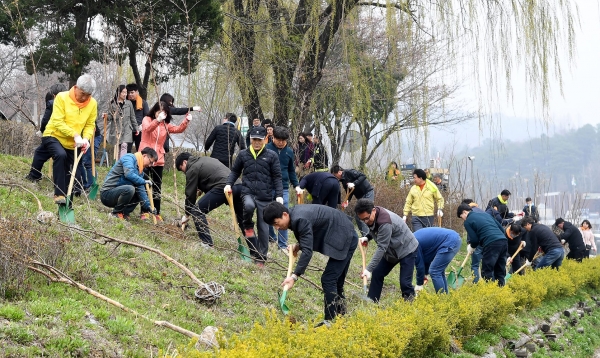 중구, 식목일 나무심기