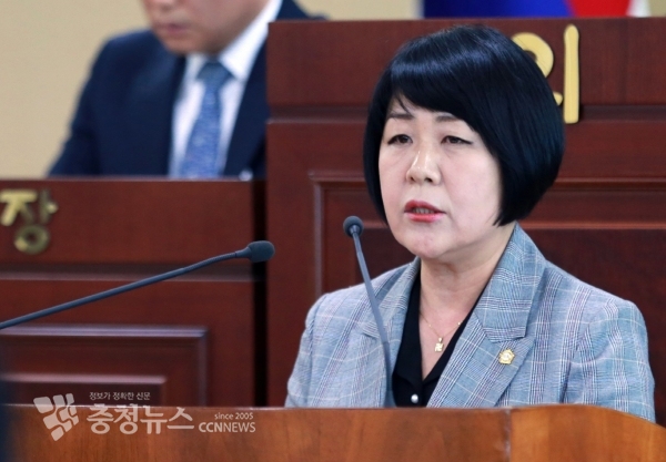 5분 발언하는 아산시의회 이의상 의원 / 충청뉴스 최형순 기자