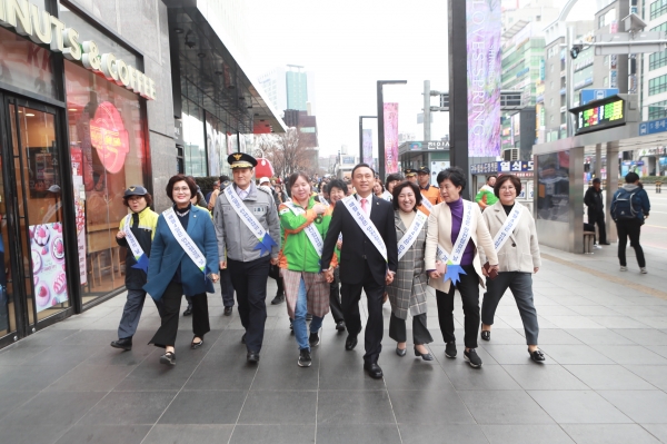 지난달 산불화재 예방 캠페인 모습