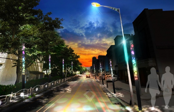 먹거리골 경관조명 디자인