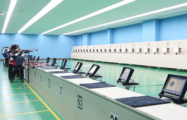 서산시, 2019 동아시아 유스 공기총사격대회 유치 (10m 공기총사대 모습)