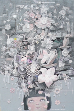 유성숙_향기로 피어나다_mixed media, 61×91cm, 2016.