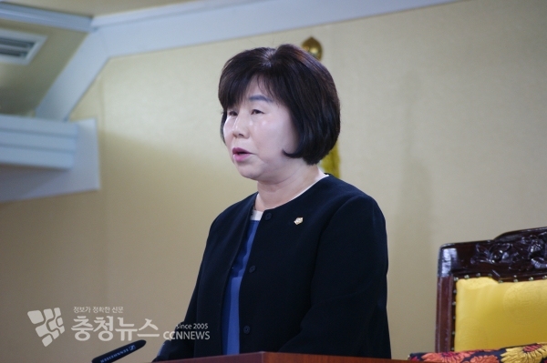 김영애 아산시의회 의장 / 충청뉴스 최형순 기자