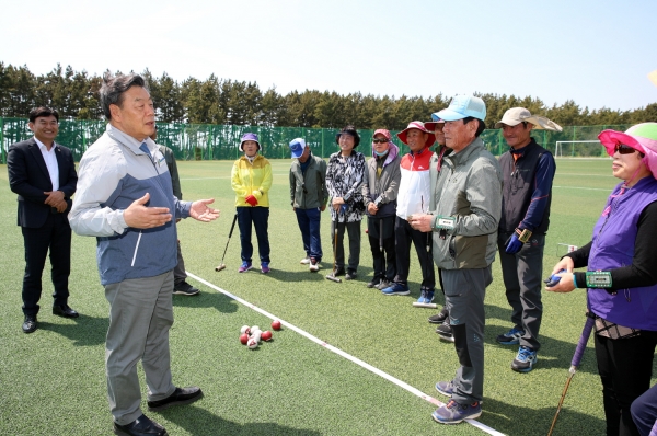 도민체전 선수단 격려 (게이트볼)