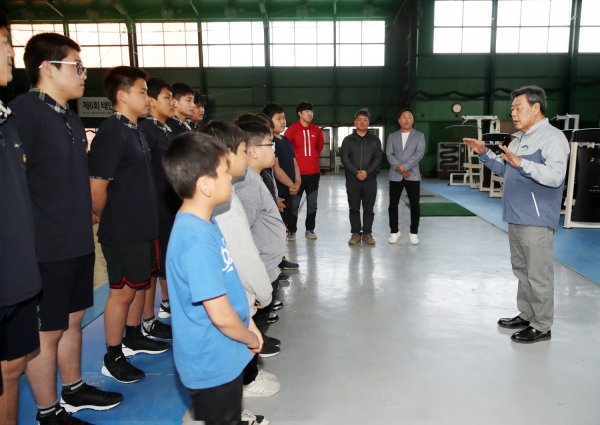 도민체전 선수단 격려 (씨름)