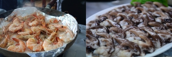 홍성의 대표 수산물 대하와 새조개 모습