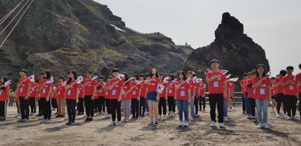 독도 플래시몹 행사 모습