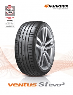 벤투스 S1 에보3, 아우토빌트 2019 타이어 테스트서 최우수 등급 획득