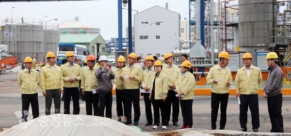 서산시의회, 대산공단 사고현장 방문(한화토탈) / 충청뉴스 최형순 기자