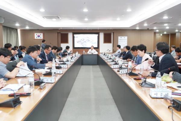 업성저수지 수변생태공원 조성사업 최종보고회 개최 모습