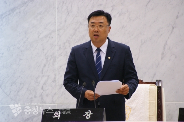 김기재 당진시의회 의장 개회사 / 충청뉴스 최형순 기자