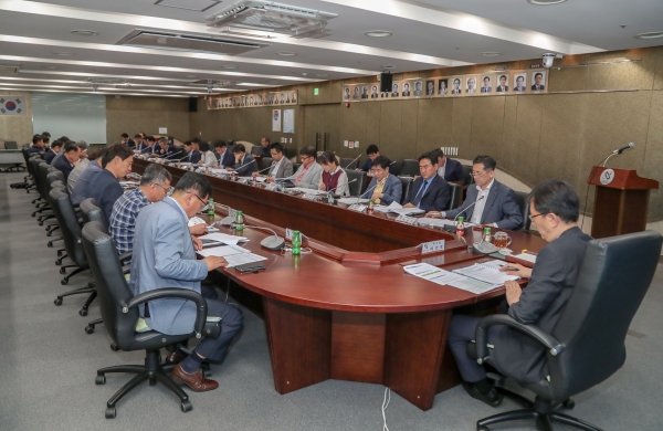 지방재정 신속집행 추진상황 중간 보고회 모습