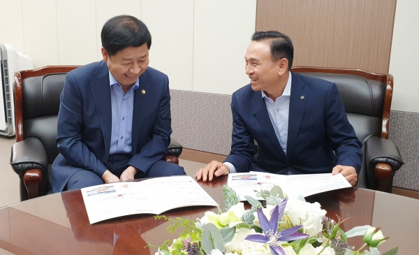 구본영 시장, 기재부 구윤철 차관 면담 모습