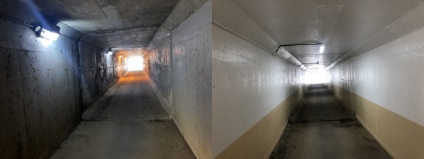 안전한길 조성사업 순항중_(좌) 작업 전, (우) 작업 후