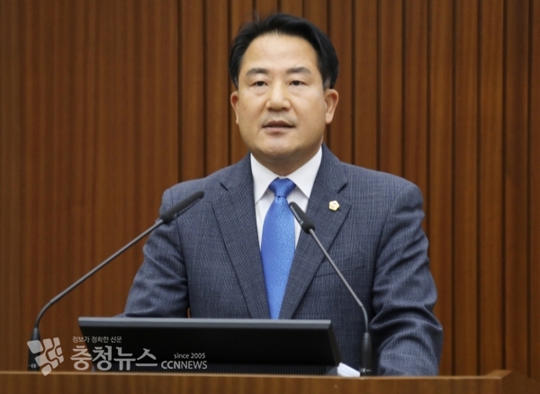 5분 발언하는 상병헌 세종특별자치시의회 의원 / 충청뉴스 최형순 기자