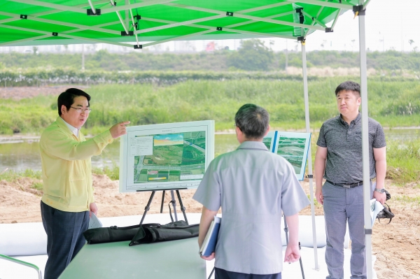 (곡교천제방침식복구사업)재해위험지구 현장방문