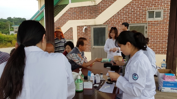 남서울대  의료봉사활동 실시