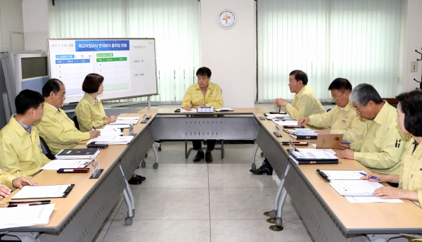 파업 대책회의 모습