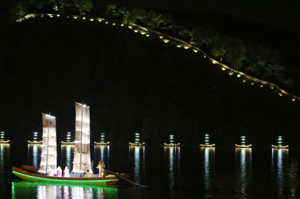 공산성 금강 실경공연 선상의 아리랑 사진