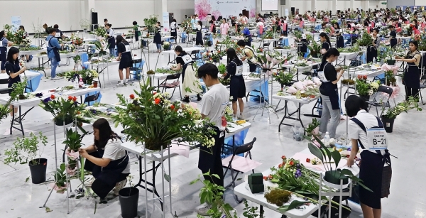 화훼장식대회 현장