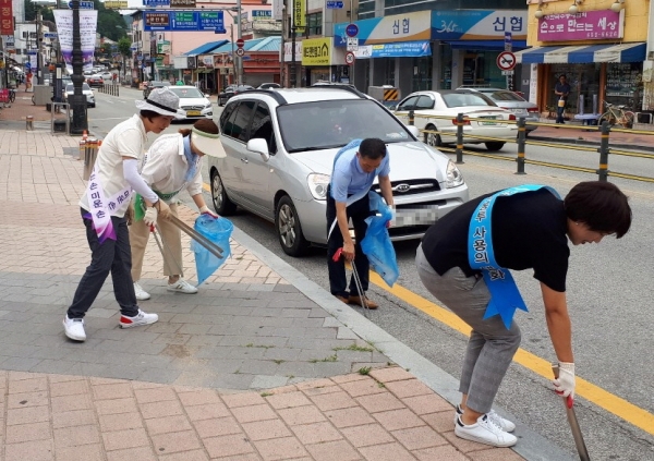 공주 국토대청결운동 활동 모습