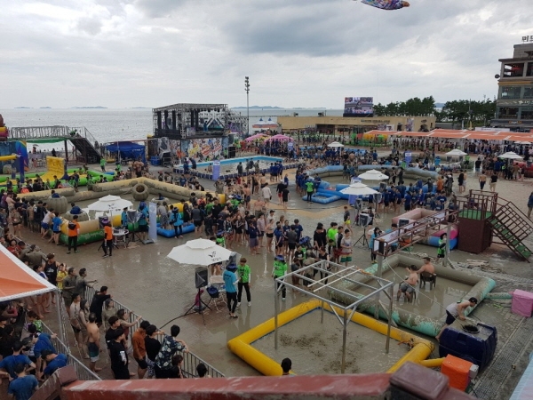 보령머드축제 머드체험장 모습
