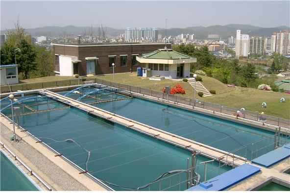 아산시정수장 전경