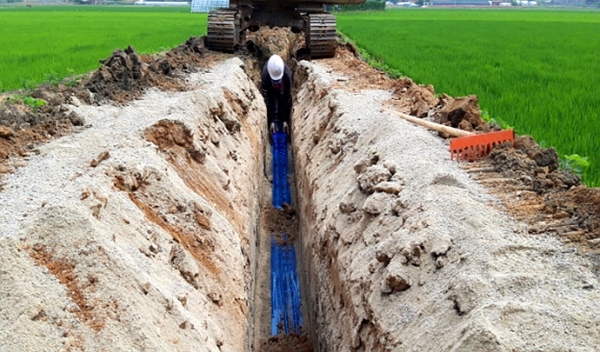 상수도관 매립 공사