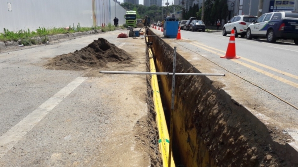 도시가스 공사 모습