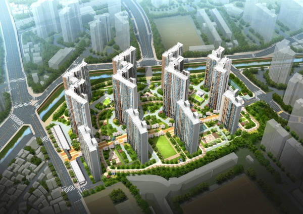 신흥3구역 주택재개발사업 조감도