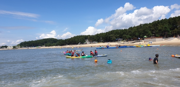 용두해변 해양레저체험교실 운영 장면