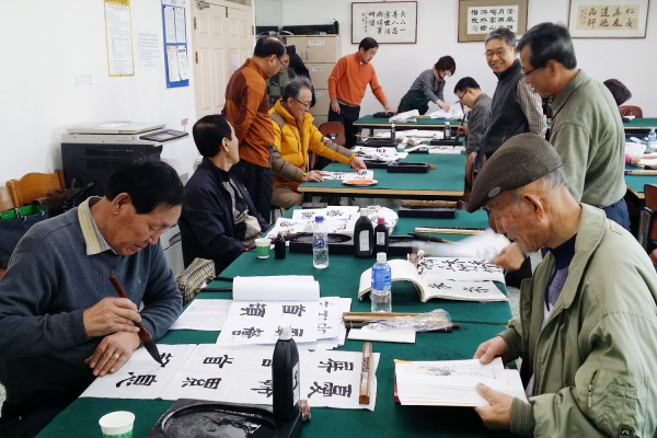 상반기 기능취미교실 서예반 수업 모습