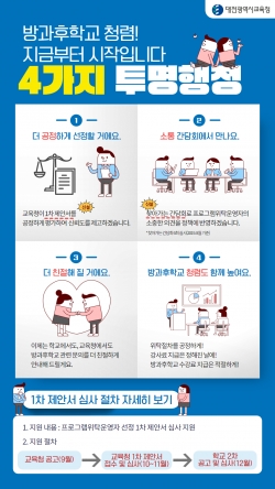 방과후학교 프로그램위탁운영자 대상 청렴 안내문