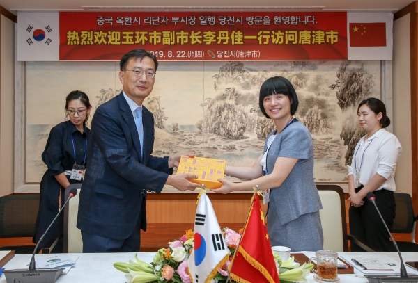 옥환시 방문단 접견