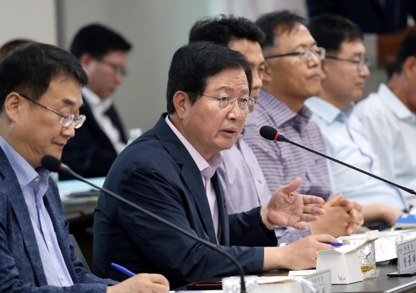 장종태 구청장 '서구균형발전 실천계획 보고회' 주재 모습