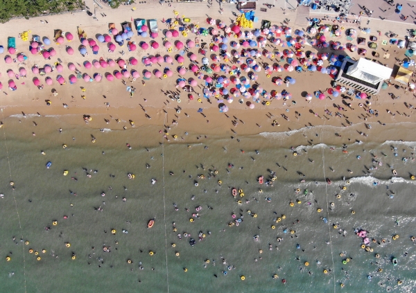 만리포해수욕장 인파