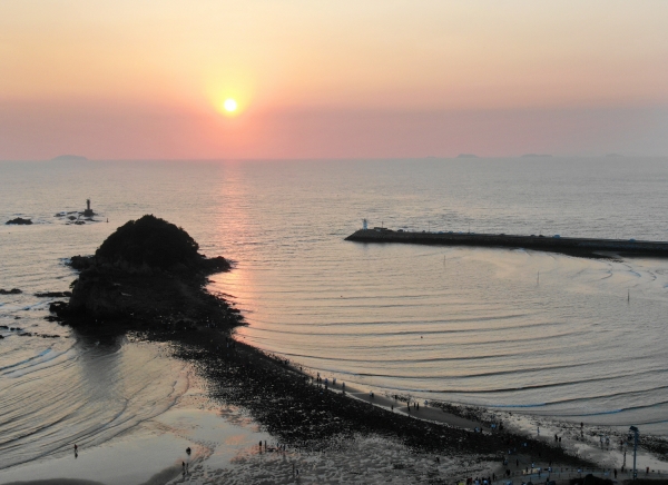 할미할아비바위 낙조