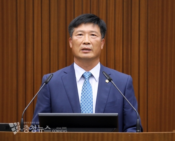 5분 발언하는 유철규 세종시의회 의원 / 충청뉴스 최형순 기자