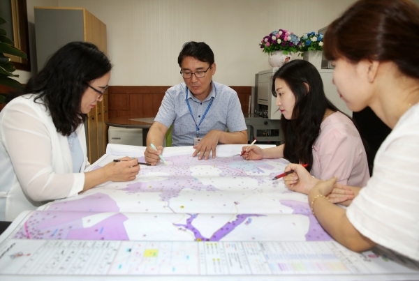 개별공시지가 열람 모습.