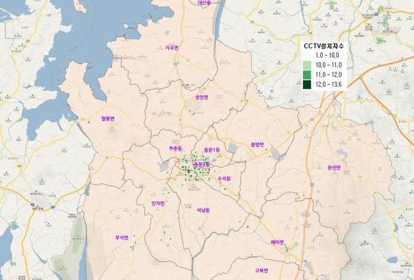 빅데이터로 CCTV 설치 최적지 10곳 선정